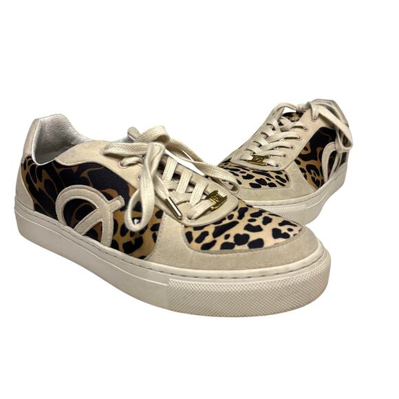 Loci Temperley Seven Cheetah Print Low Suede Sneaker 39 - Picture 1 of 10